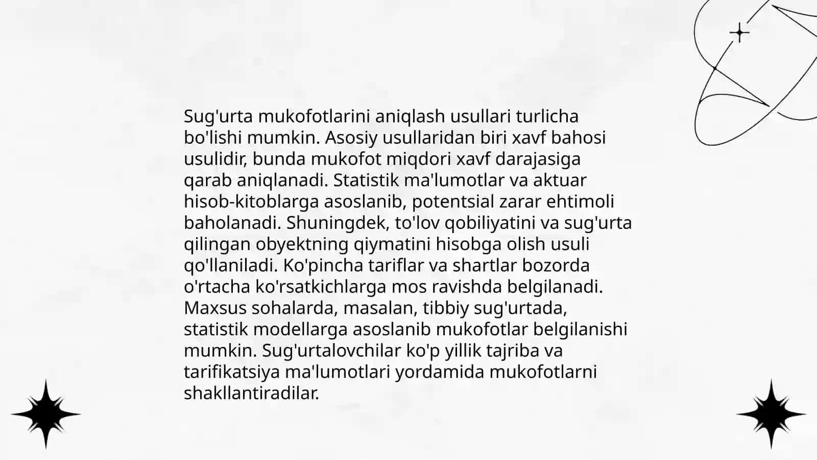 Sug'urta mukofotlari va ularni xisoblash tamoyillari 4