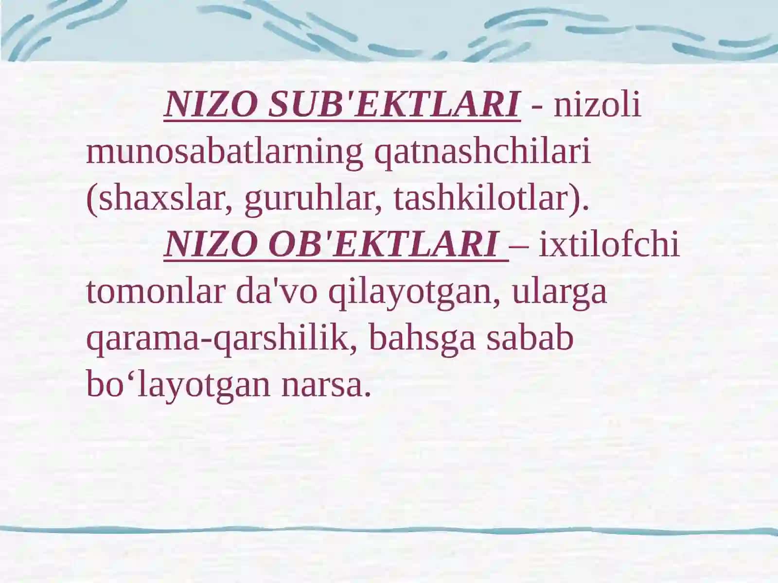 Korporativ nizolar va ular oldini olish va manfaatlar to'qnashuvini samarali boshqarish Reja 4