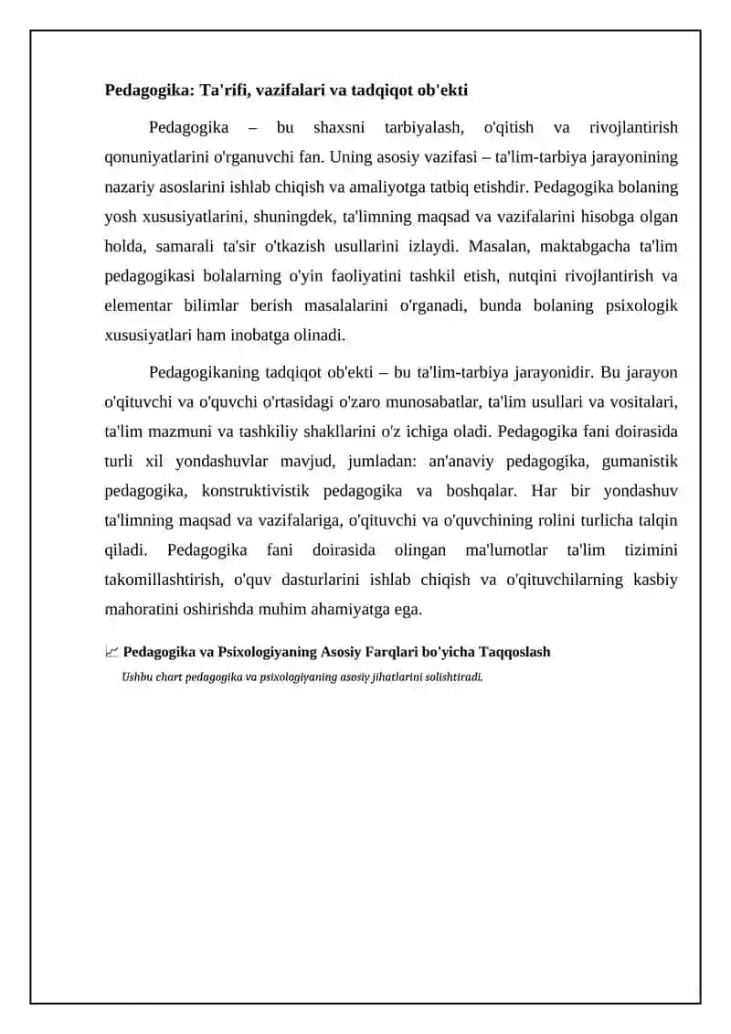 Pedagogika va psixologiya: Ta'riflar va asosiy tushunchalar 4