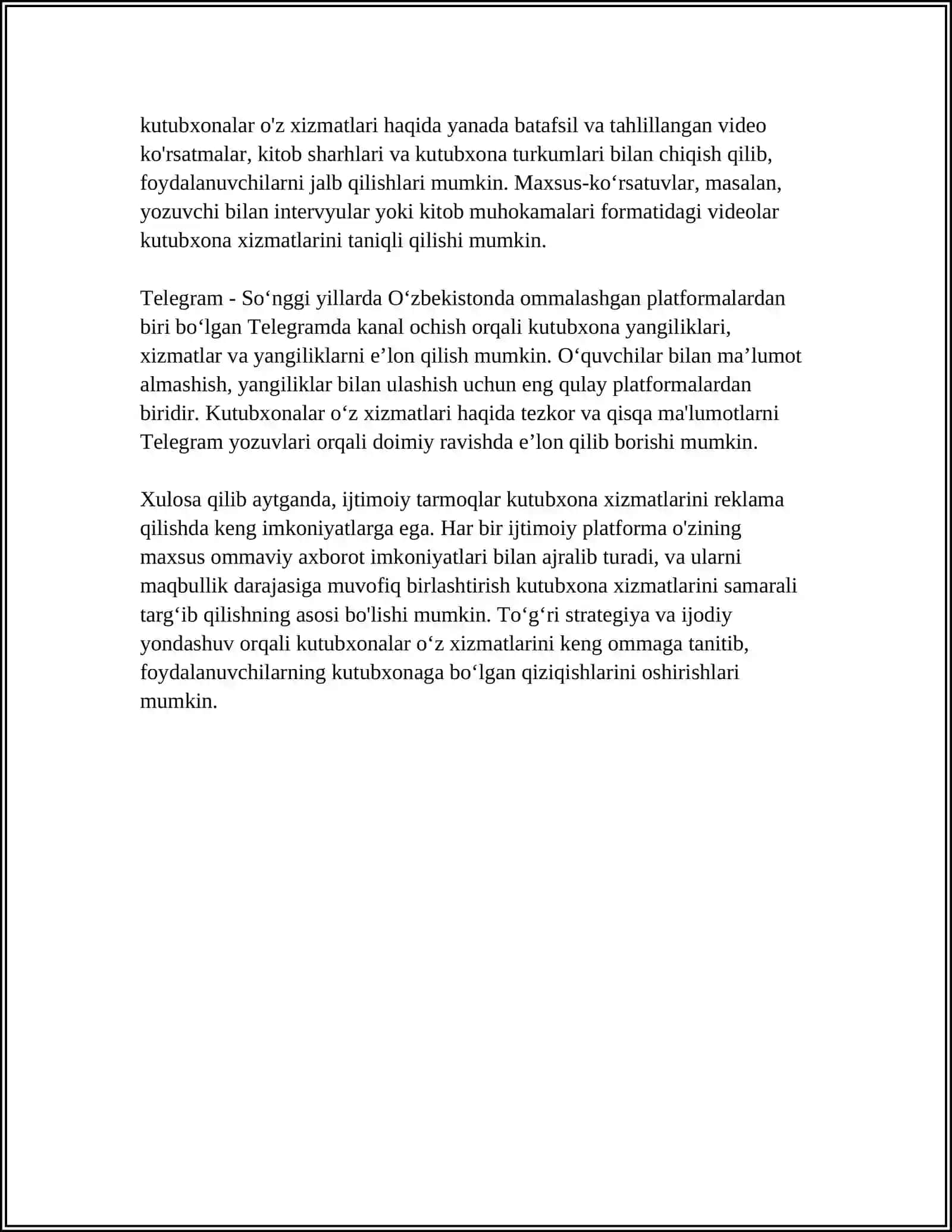 KUTUBXONA XIZMATLARINI REKLAMA QILISH USULLARI 4