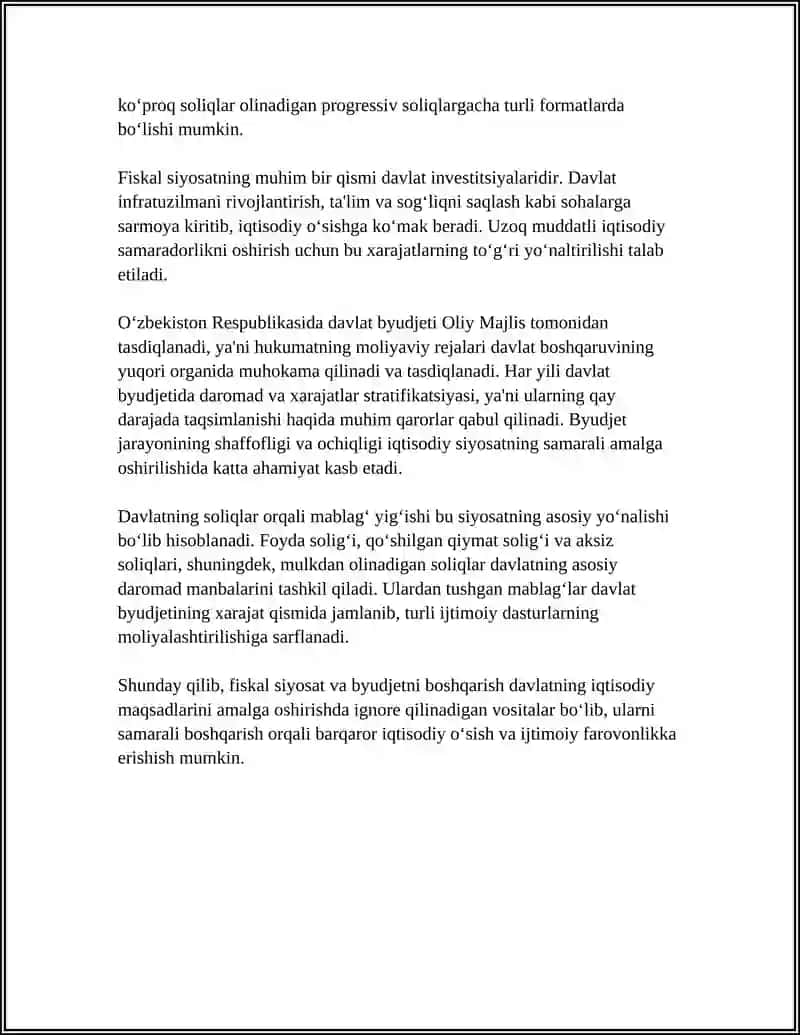DAVLATNING IQTISODIY SIYOSATI 4