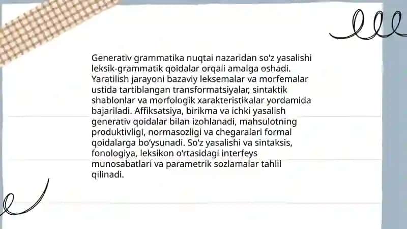 So'z yasalishi yuzasidan qarashlari 4
