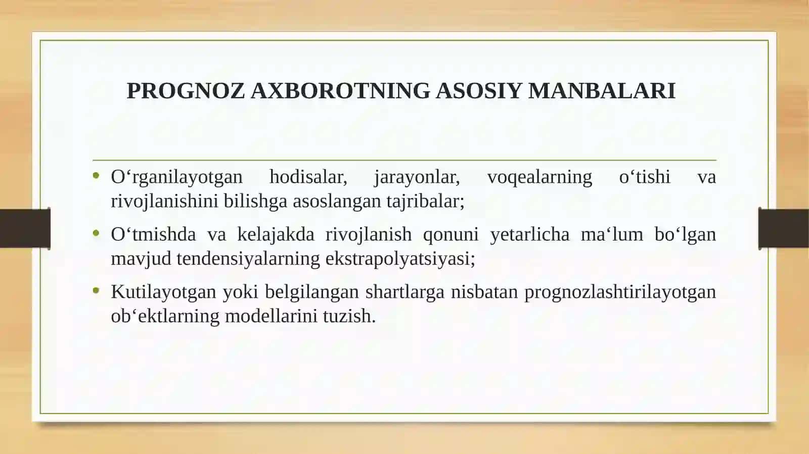 MAKROQITISODIY TAHLIL VA PROGNOZLASHNING AХBOROT TA’MINOTI 4
