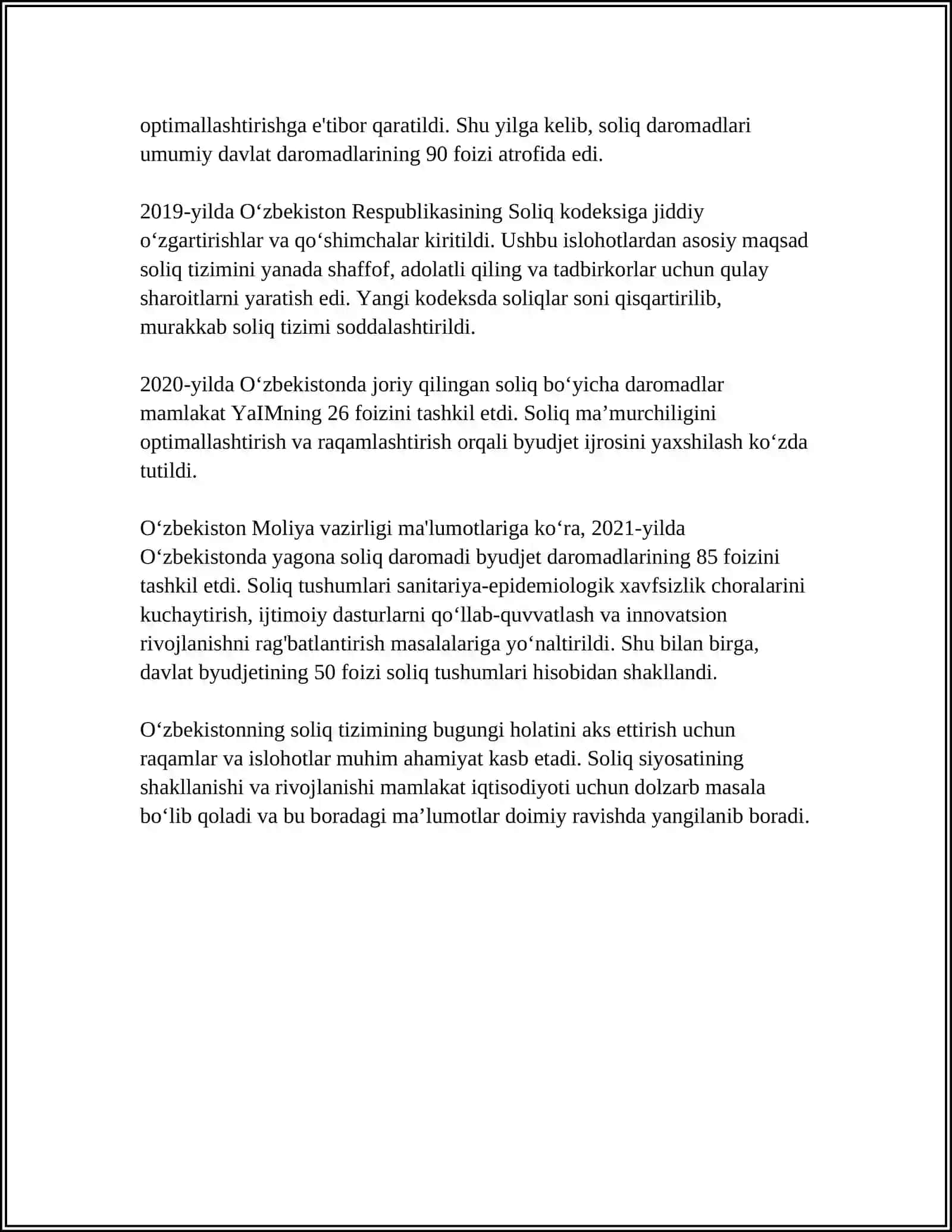 O‘ZBEKISTON RESPUBLIKASI OLIY TA’LIM FAN VA INNOVATSIYA VAZIRLIGI MARGʻILON SHAHAR BANK KOLLEJI MUSTAQIL ISH 4