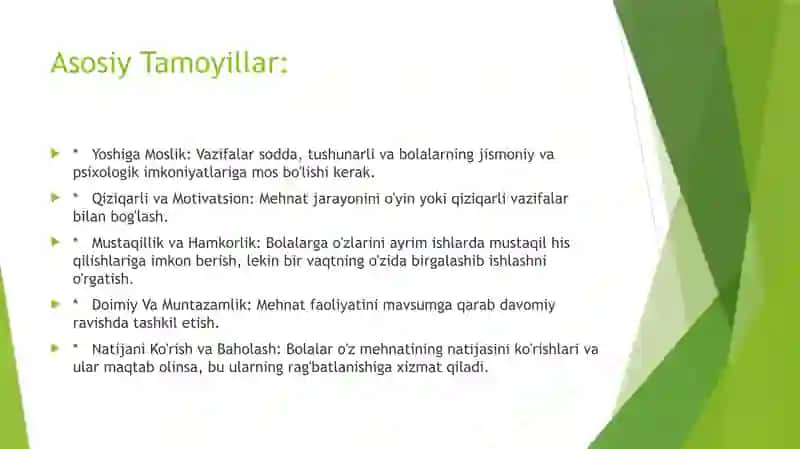 Katta guruh bolalarni tabiatda mehnatlari tashkil etish tabiat burchagi yer maydonchalari. 4