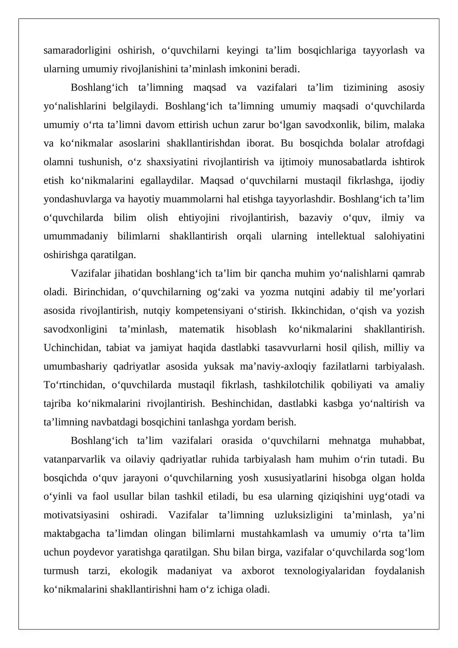 Eshitishida nuqsoni bo‘lgan bolalar maktabining boshlang‘ich sinflari uchun Davla Davlat ta’lim talablarining nazariy asoslari 4