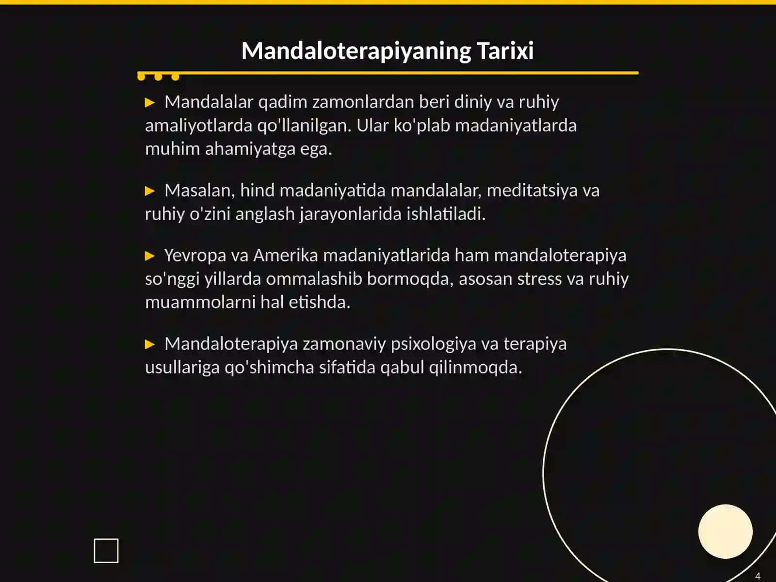 Mandaloterapiya: mandaladan foydalangan holda davolash 4