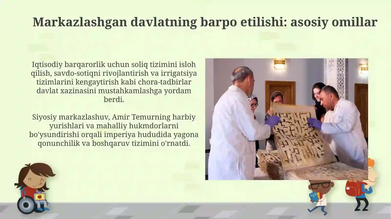 Amir Temurtomonidanmarkazlahgandavlatbarpoetilishiundafan,madaniyatvama’rifat 4