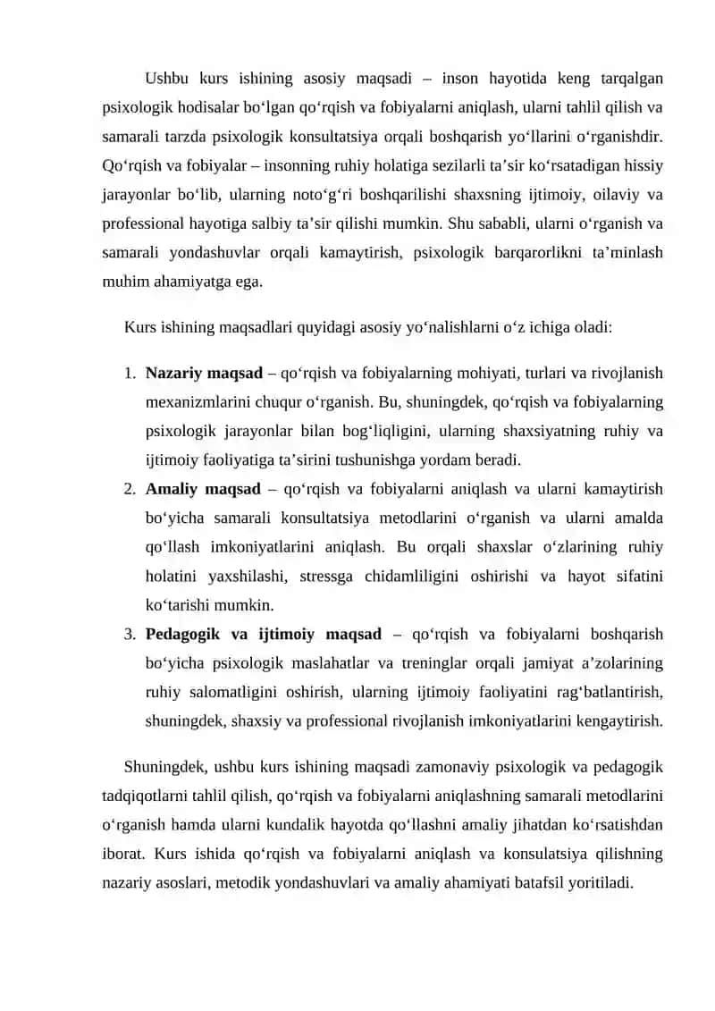 Qo’rquv va fobiyalarni konsultatsiya qilish 4