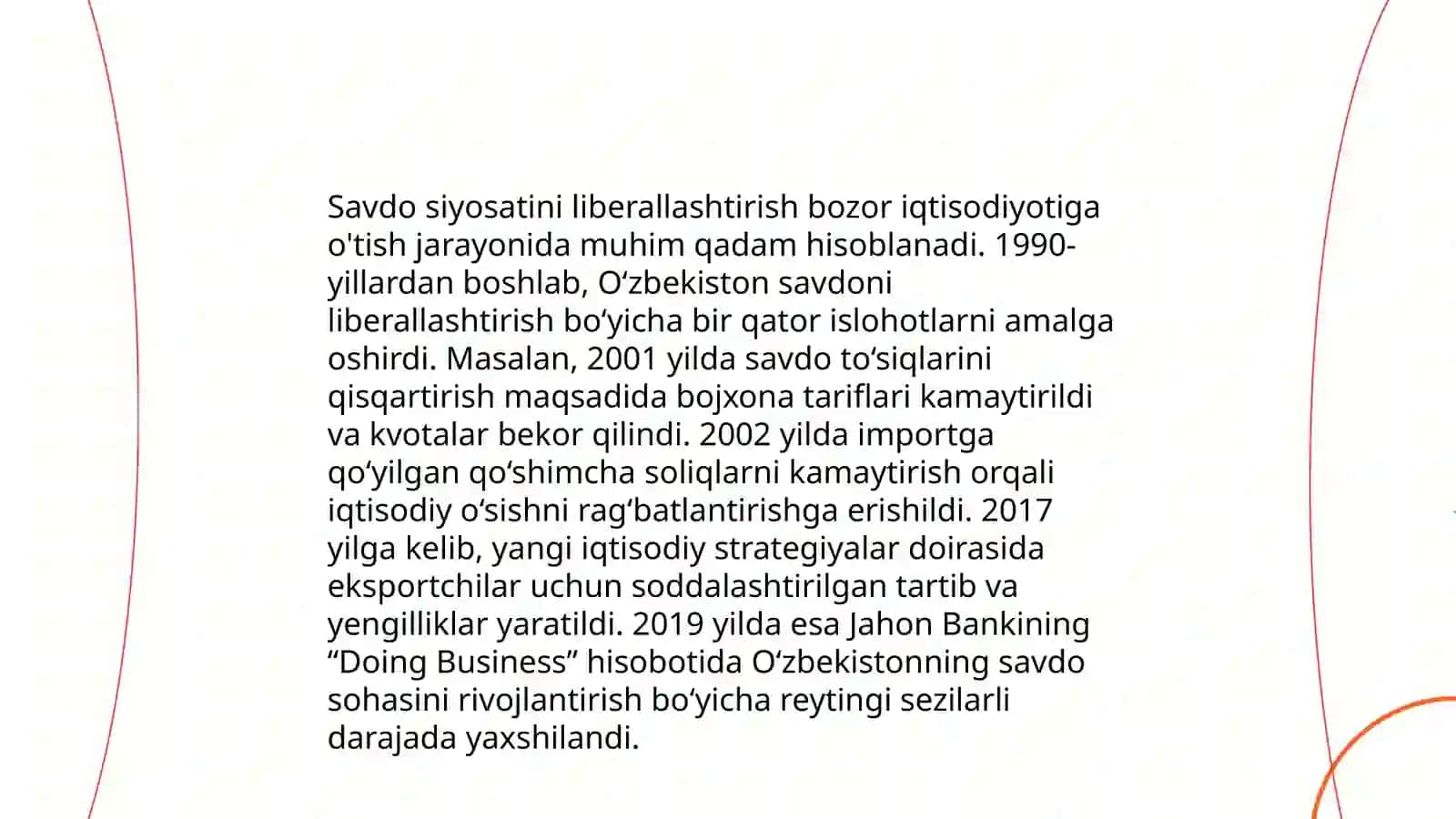 O'zbekiston Xalqaro Miqyosida Iqtisodiy-Huquqiy takomillashtirish chora tadbiri 4
