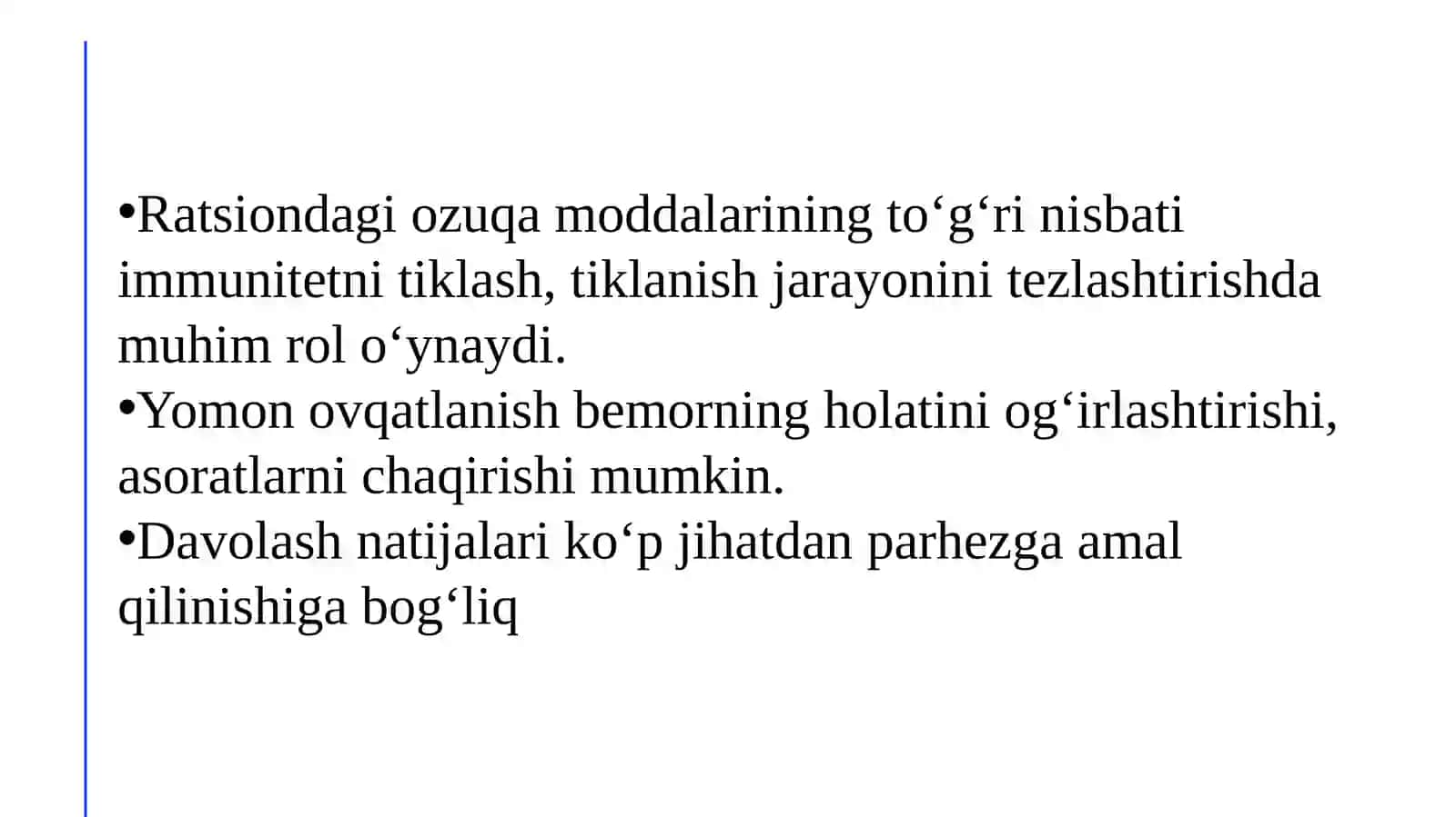 Bemorlarning ovqatlanishini tashkil qilish va sifatini nazorat qilish 4