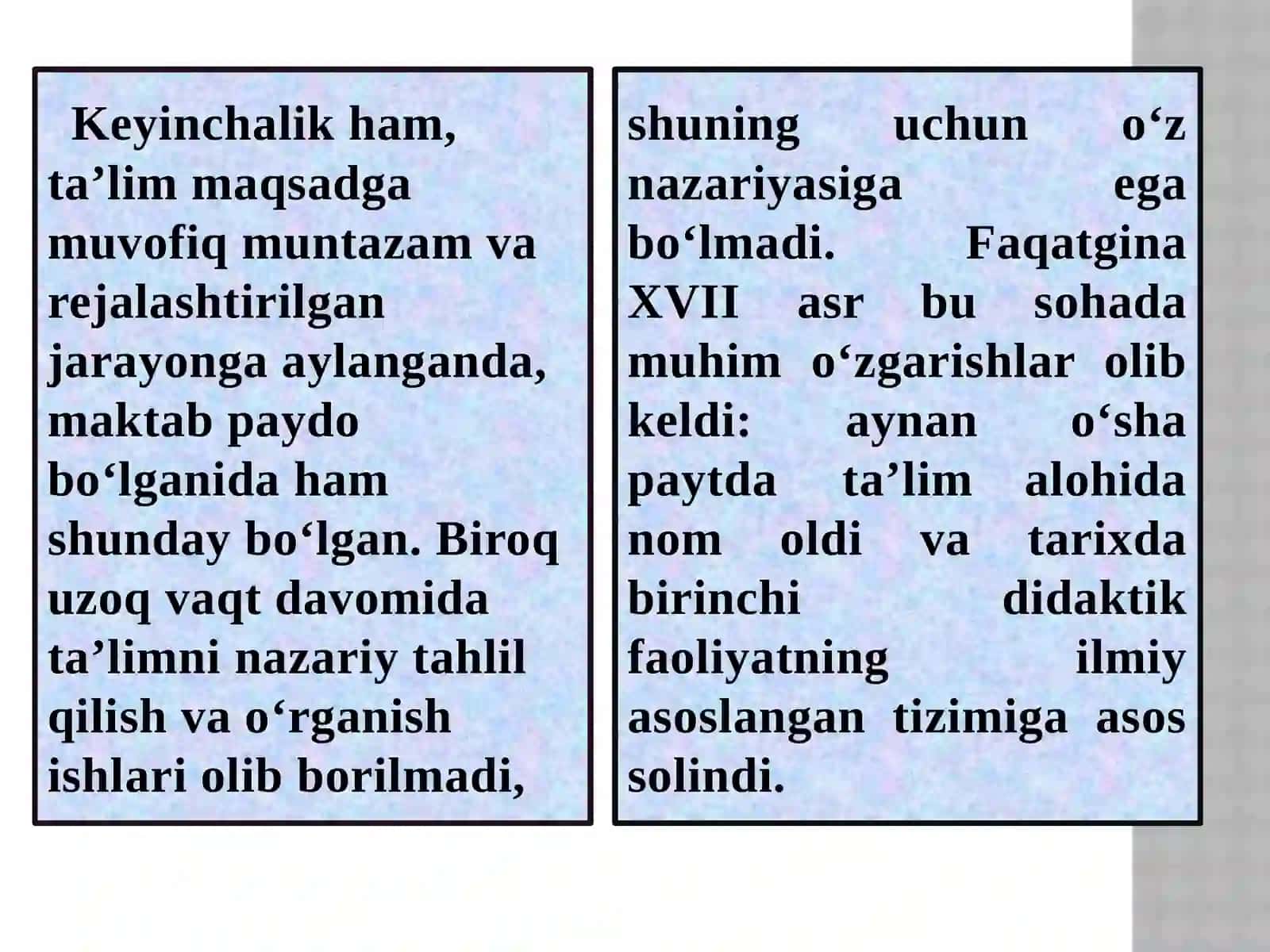 Didaktika - pedagogik ta’lim nazariyasi 4