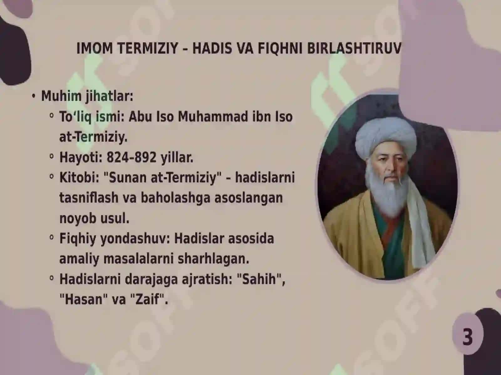 Imom Buxoriy va Imom Termiziyning hadis ilmiga qo'shgan hissalarini qiyosiy tahlili 4
