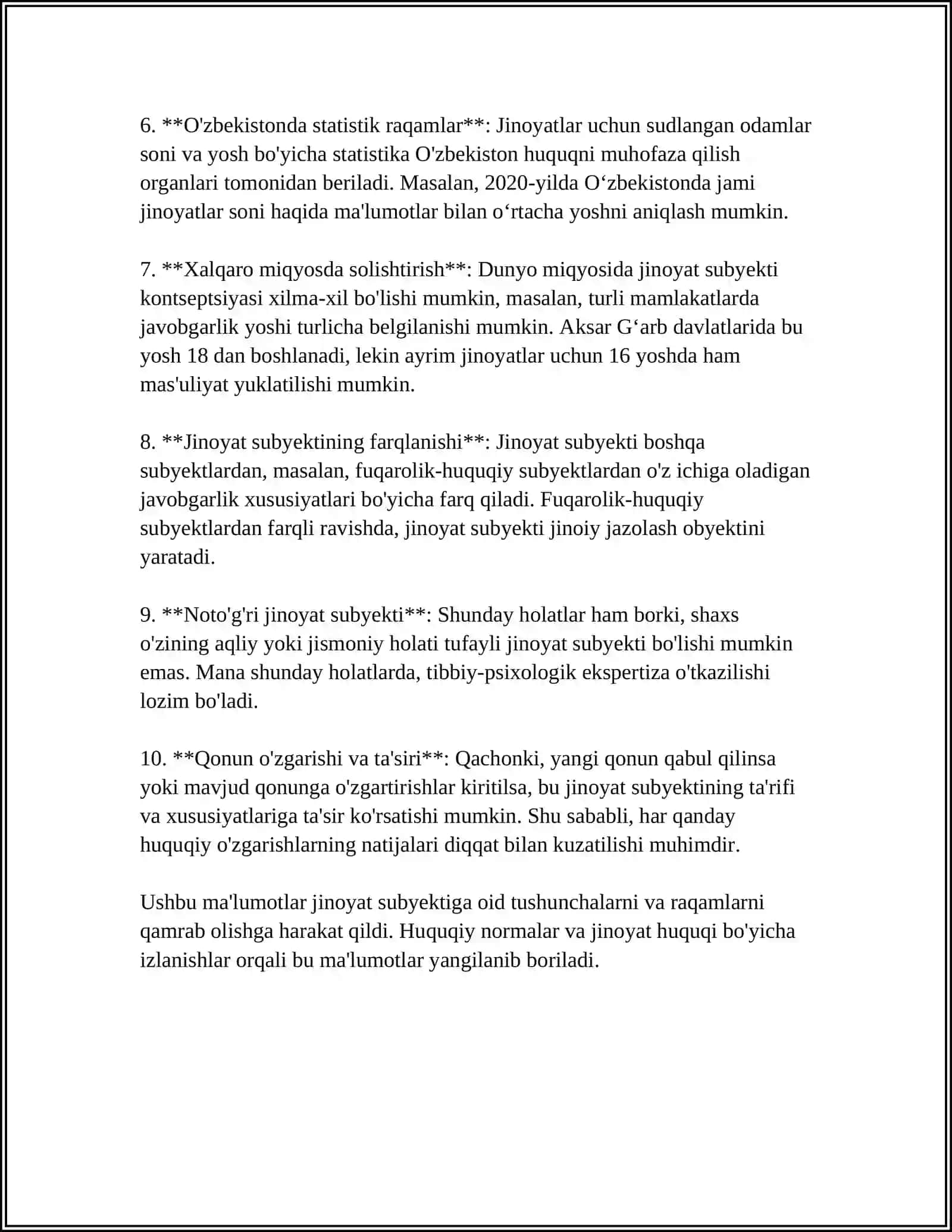 Jinoyat subyekti va jinoyatchining shaxsi 4