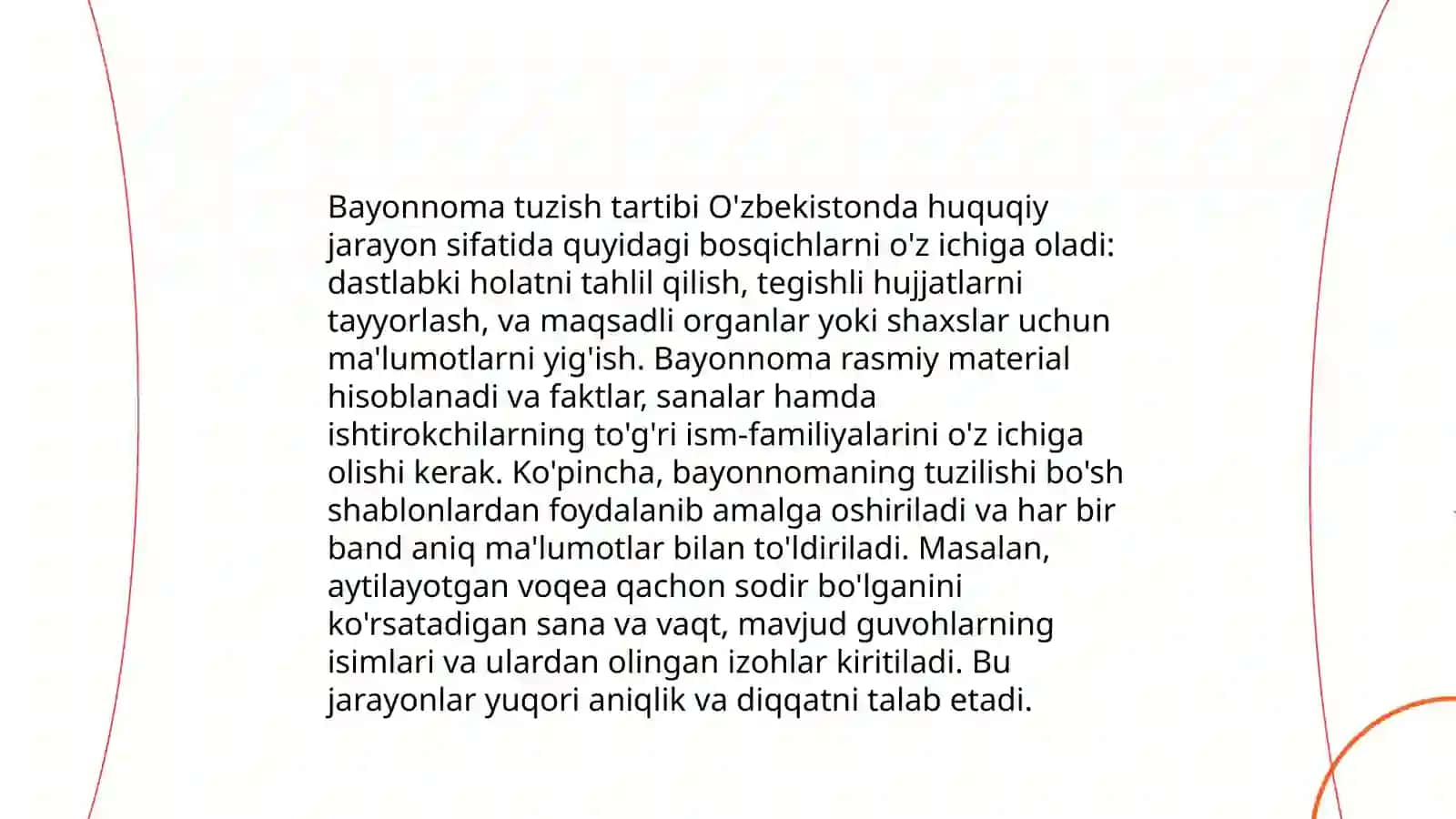 Maʼlumot axborot hujjatlari (ariza bayonnoma) yozish ustida ishlash 4