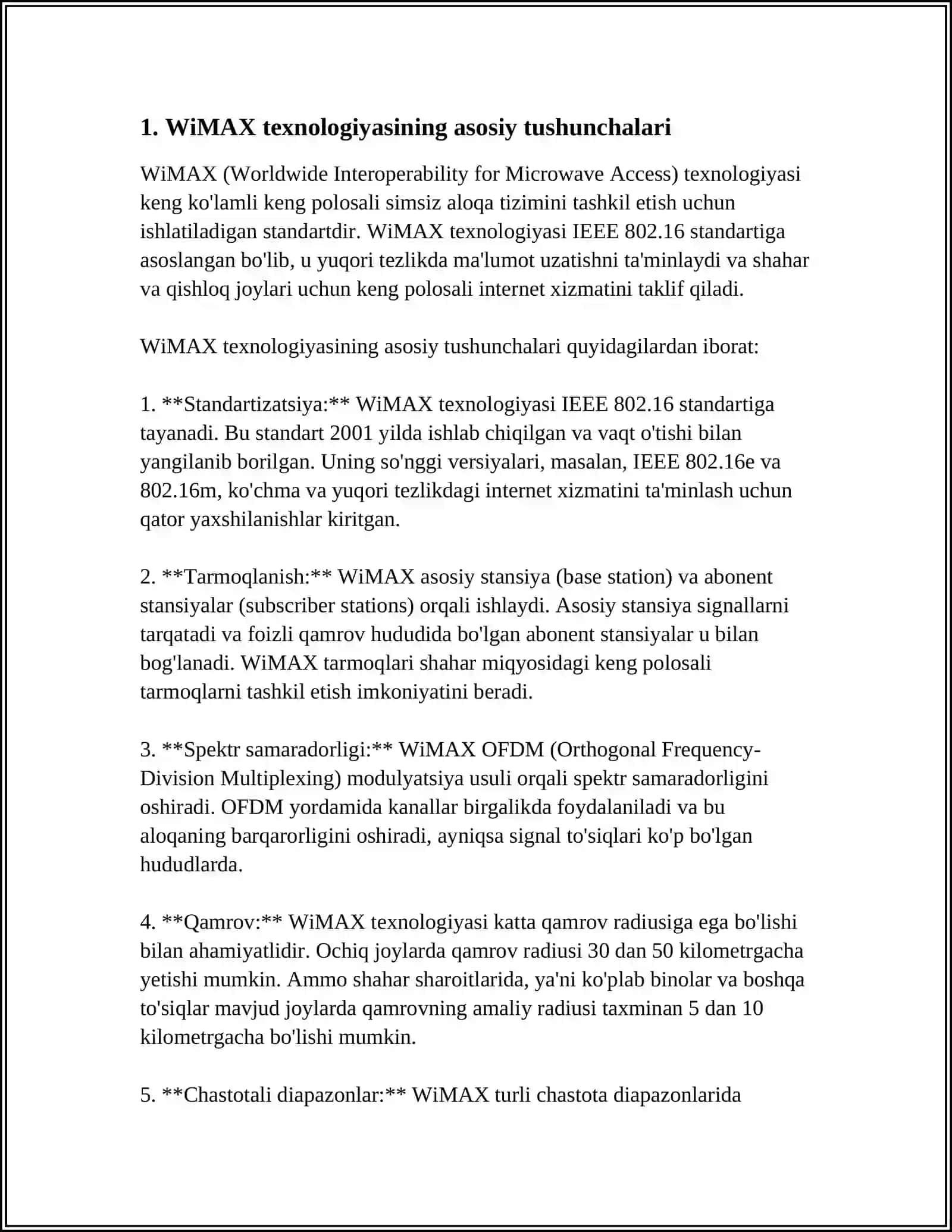 WI-MAX SIMSIZ TEXNOLOGIYALARI 4