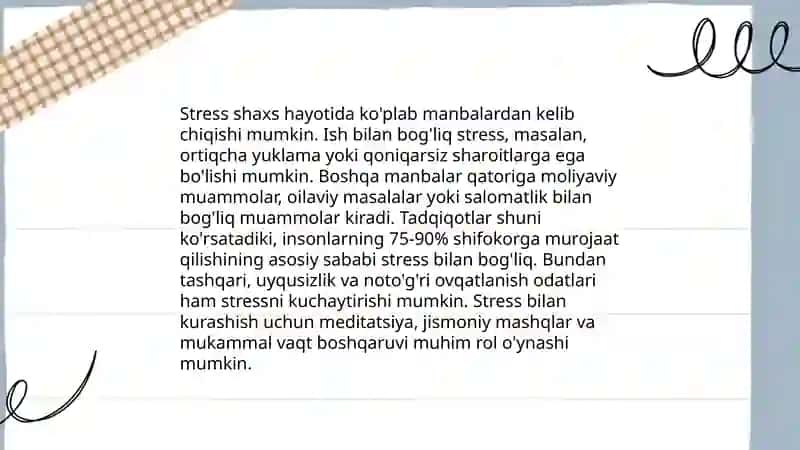 Stress va uning shakllari 4