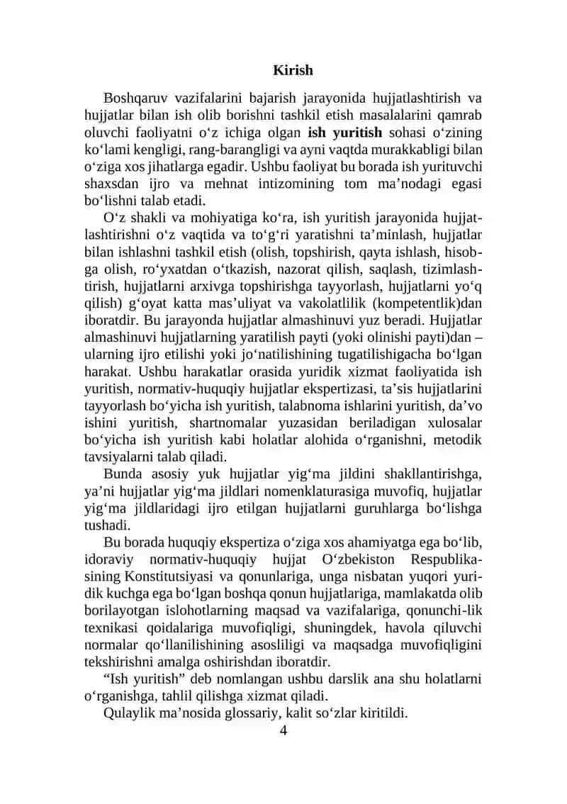 ISH YURITISH (yuridik texnikumlar uchun darslik) 4