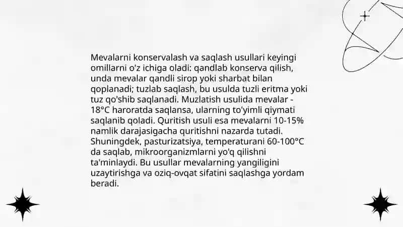 Mevalar quritish va konservalash usullari 4