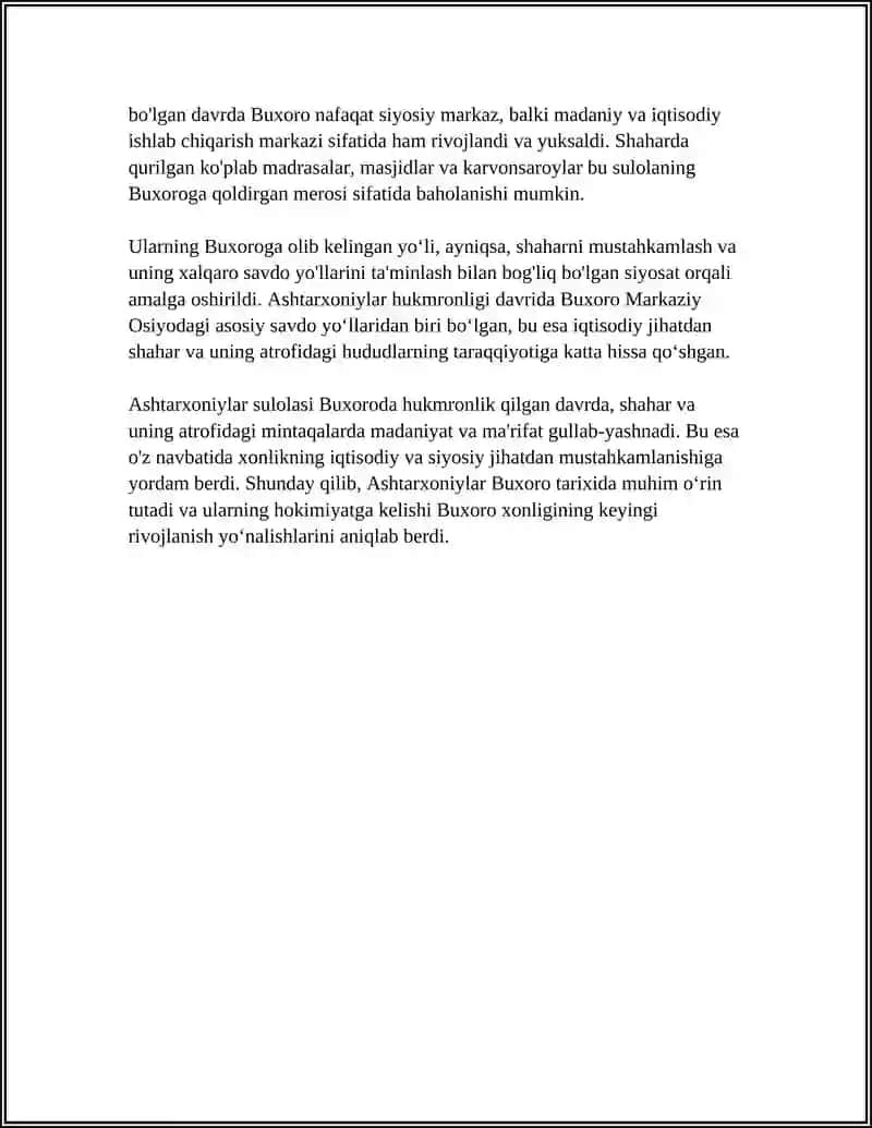 Ashtarxoniylar sulolasining kelib chiqishi va Buxoraga yoʻnalishi 4