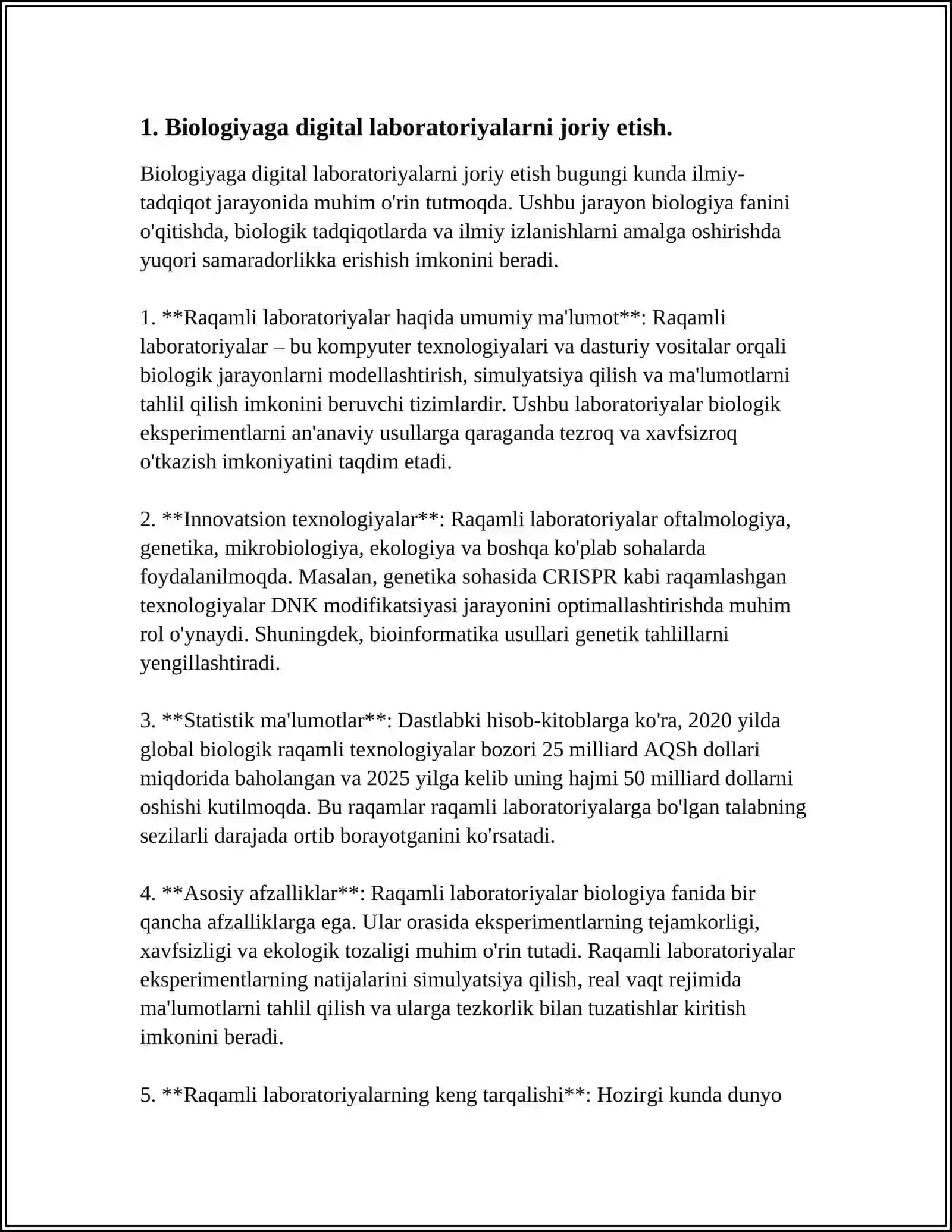 BIOLOGIYANI O’QITISHDA INNOVATSION TEXNOLOGIYALARNING DOLZARB MUAMMOLARIGA BAG’ISHLANGAN ANJUMANLAR UCHUN MA’RUZA VA TAQDIMOT MATERIALLARI TAYYORLASH 4