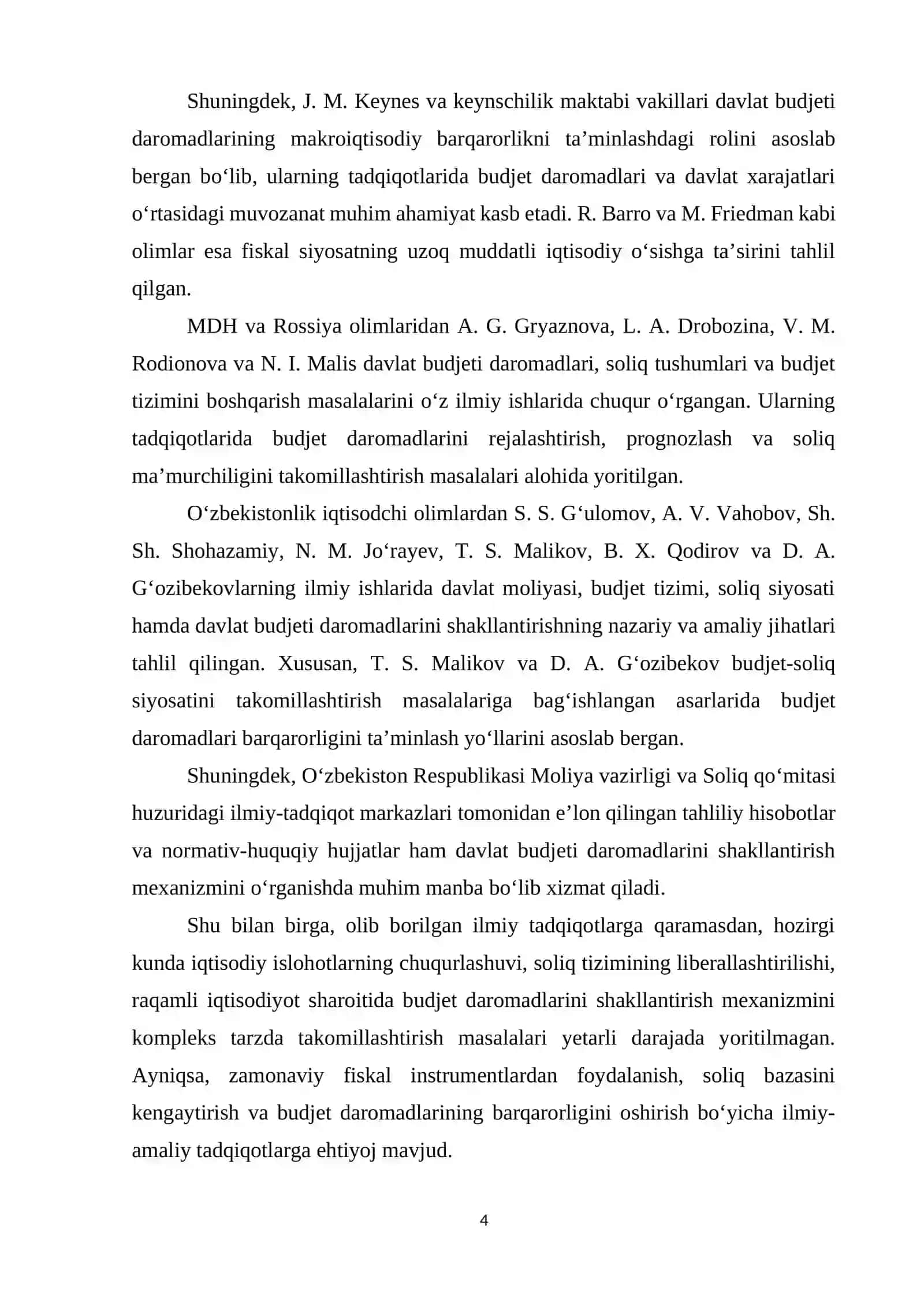 DAVLAT BUDJETI DAROMADLARINI SHAKLLANTIRISH MEXANIZMINI TAKOMILLASHTIRISH 4