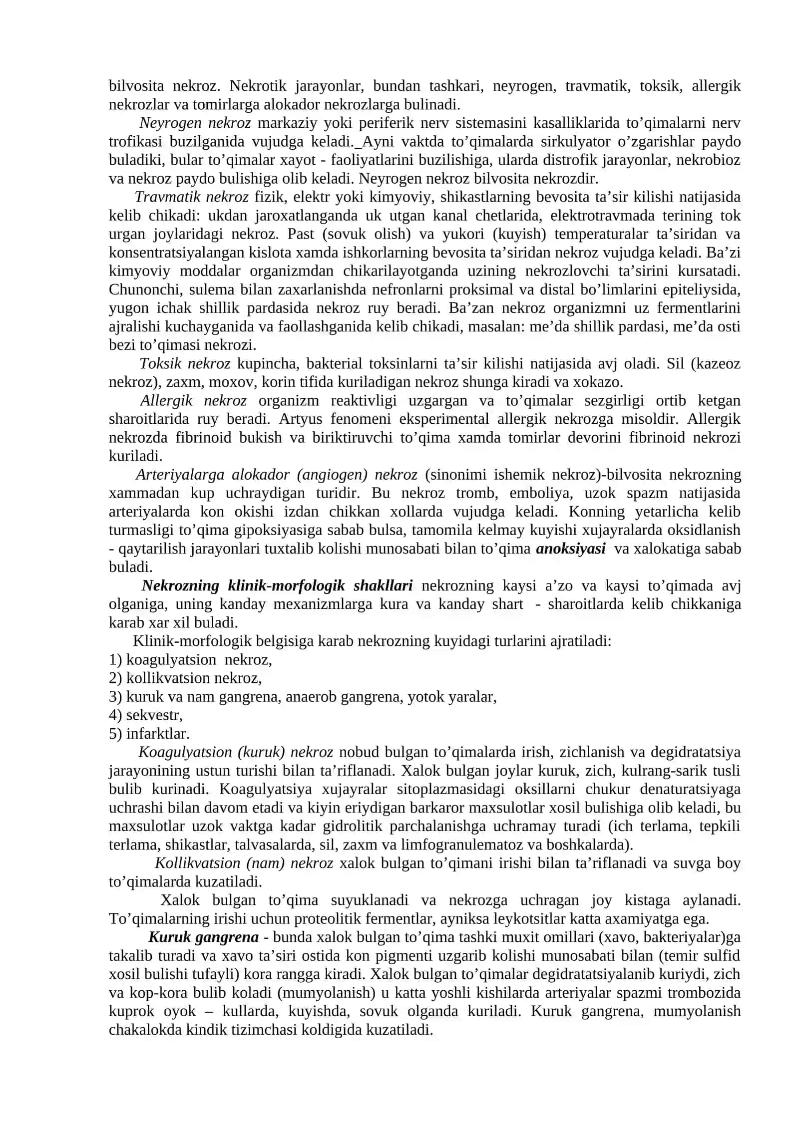 Nekroz. Apoptoz. Nukleoproteidlar, minerallar almashinuvi buzilishining morfologiyasi. So’lak tosh kasalligi 4