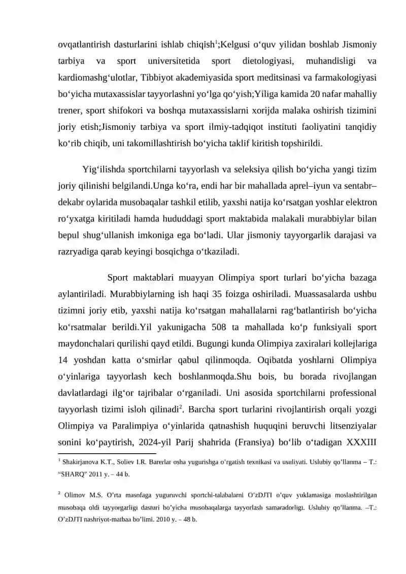 "Jismoniy sifatlarni rivojlantirish. Chaqqonlik va uni tarbiyalash metodikasi" kurs ishi 4