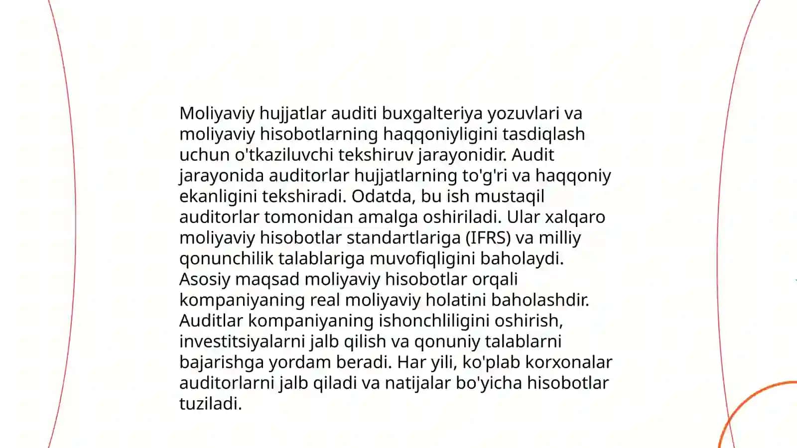 Auditda hujjatlashtirish va audit ichki hujjatlari 4