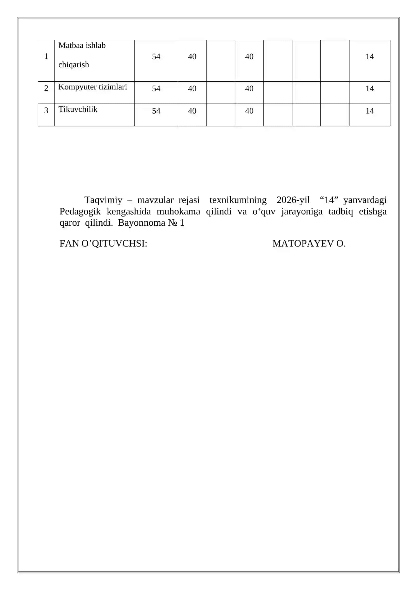 O'QITISH MATERIALLARI TO’PLAMI 4