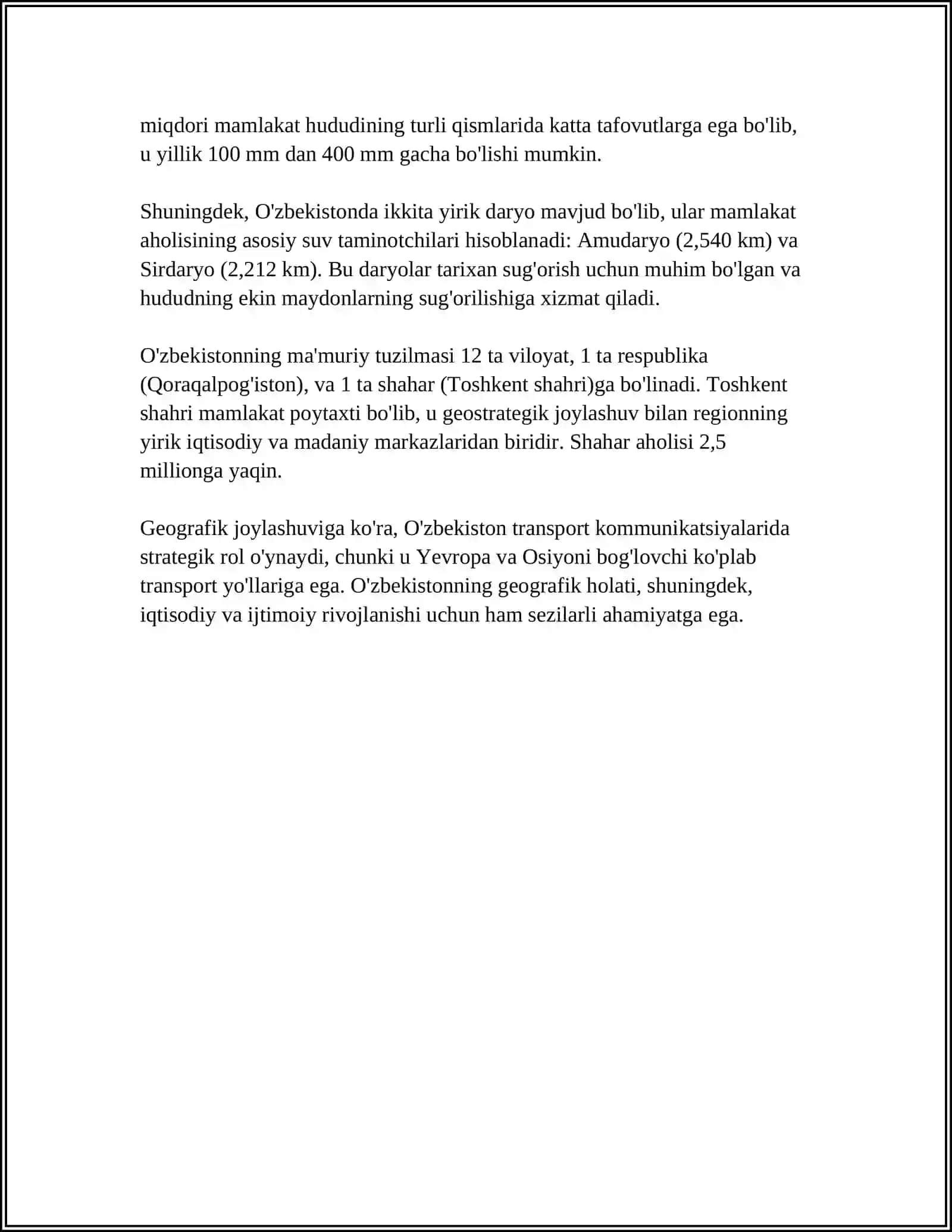 AMERIKA QO'SHMA SHTATLARI, GEOGRAFIK O'RNI 4