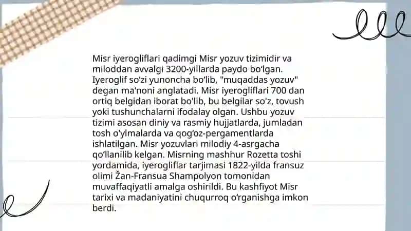 Yozuv va uning rivojlanish tarixi 4