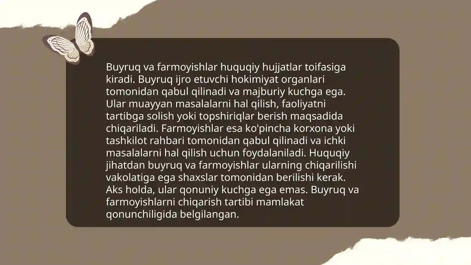 Farmoyish hujjatlar 4
