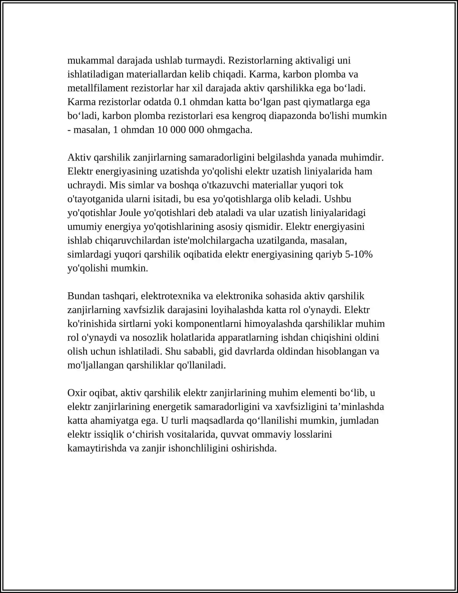 AKTIV VA REAKTIV QARSHILIKLARNING FARQI 4