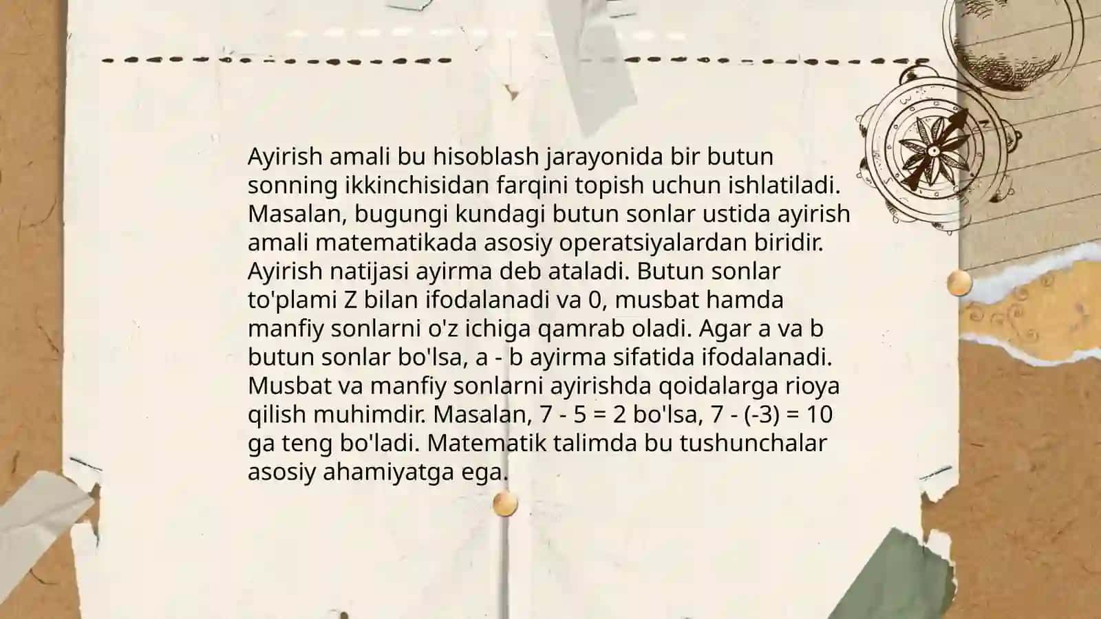 Nomanfiy butun sonlar ustida arifmetik amalĺar bajarishning og'zaki usullari 4
