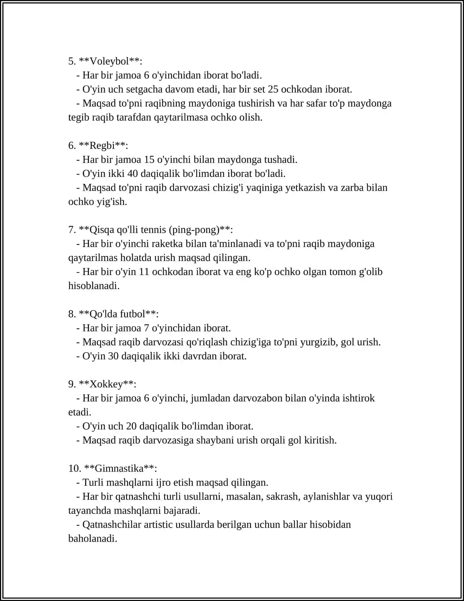 BASKETBOL SPORT O'YINI QOIDALARI 4