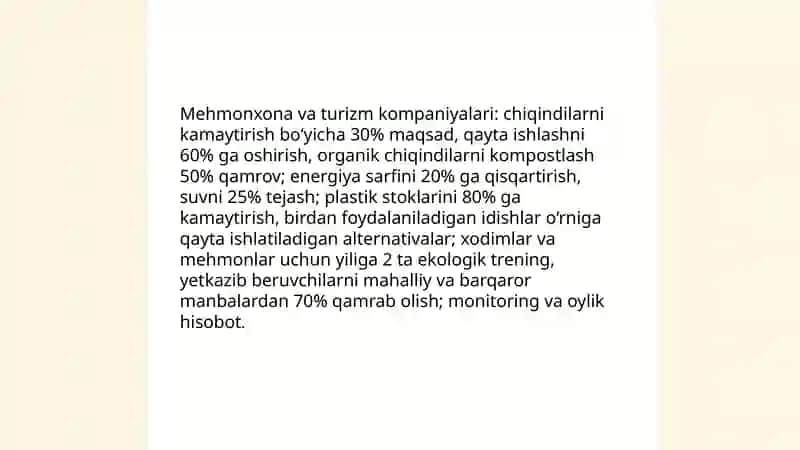 Turizm va mehmondo'stlik sohasida ijtimoiy ma'suliyatni oshirish 4