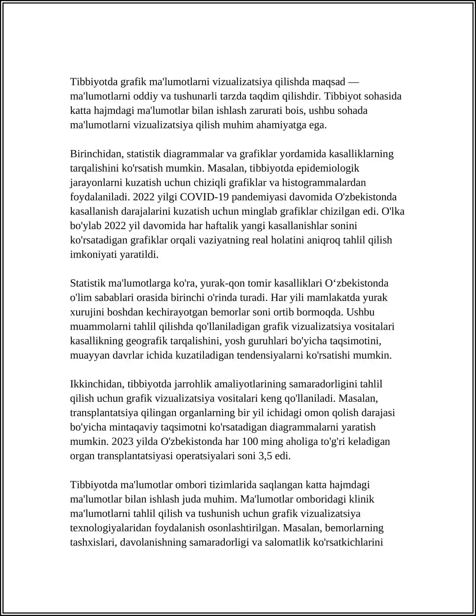 TIBBIYOT GRAFIK MA'LUMOTLARI USTIDA ISHLASH DASTURIY TA'MINOTI 4