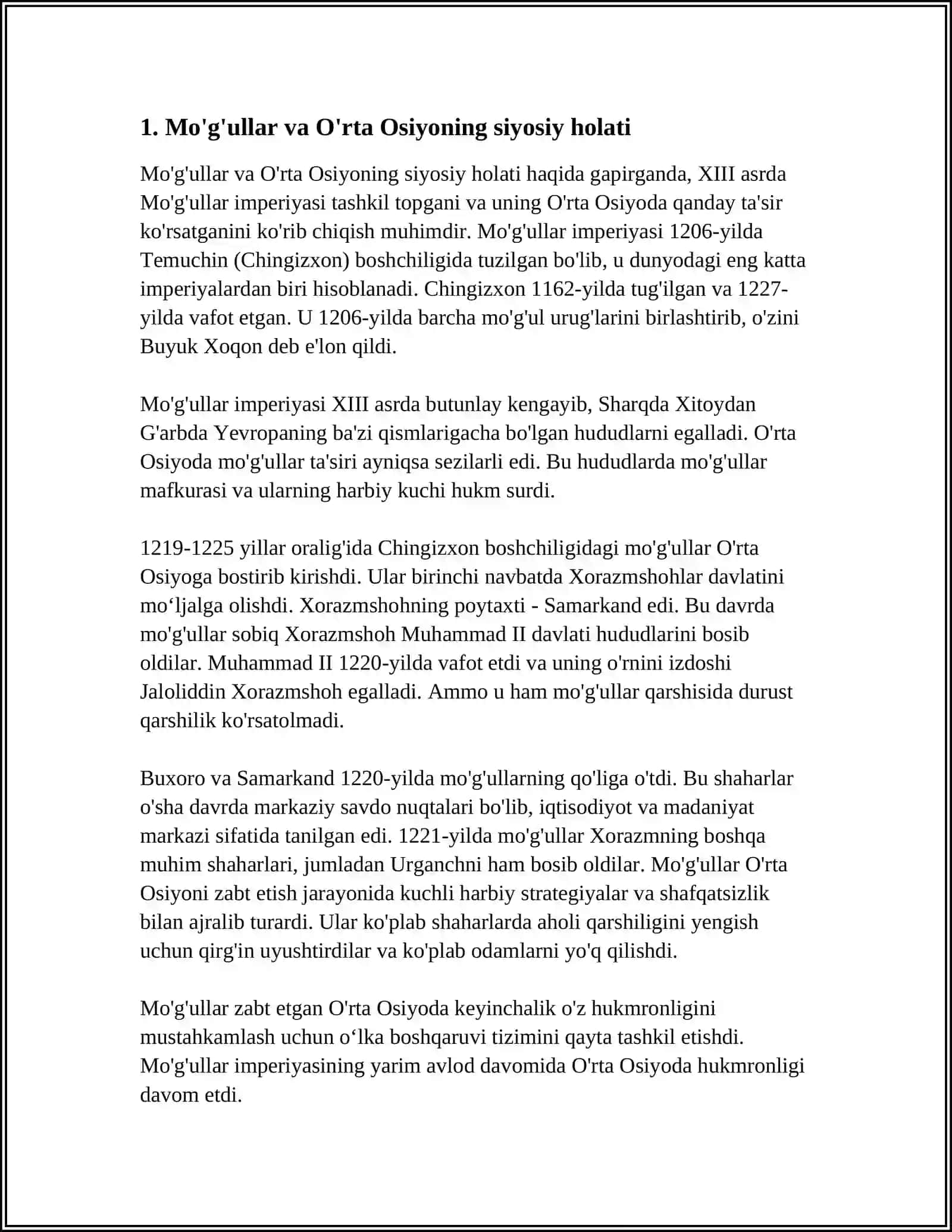 MÒĢULLARNING ÕRTA OSIYODA ISTILOCHILIK YURISHLARI 4