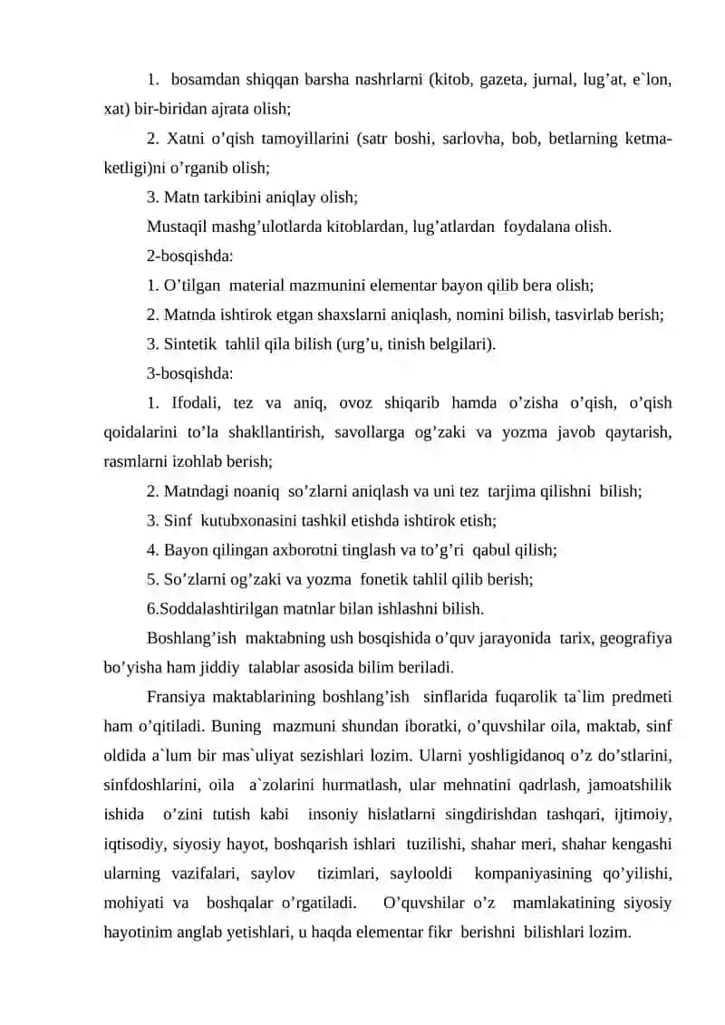 Fransiyada ta’lim siyosatining olib borilishi 4
