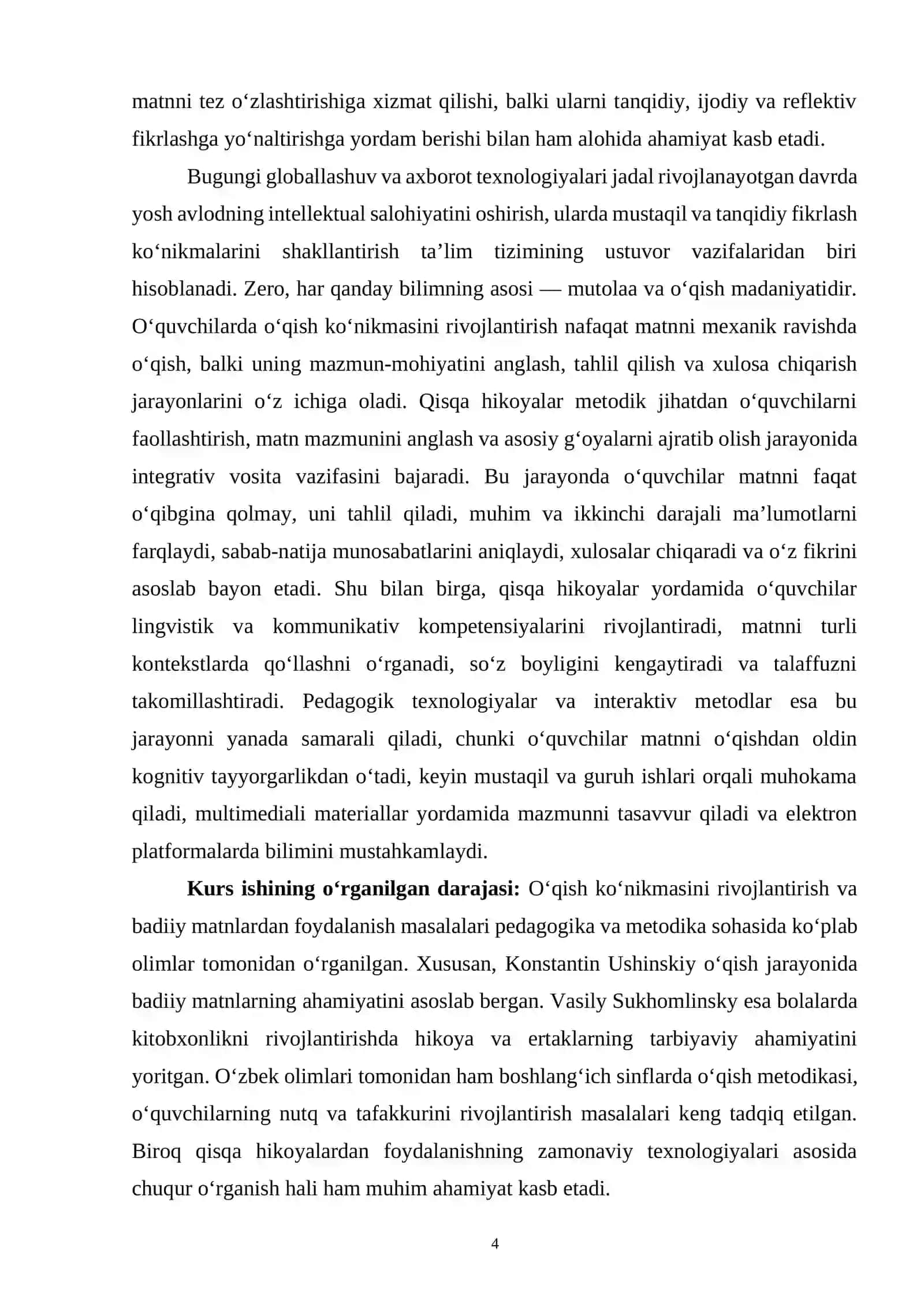 O'Qish Ko'nikmasini Rivojlantirishda Qisqa Hikoyalardan Samarali Foydalinish Usullari va Texnologiyalari 4