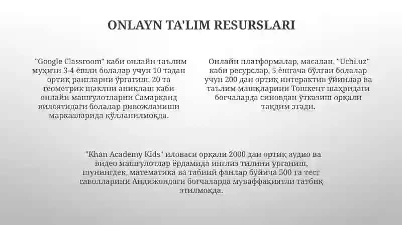 Taʼlim texnologiyasini maktabgacha taʼlimda qoʻllashning innovatsion usuli 4