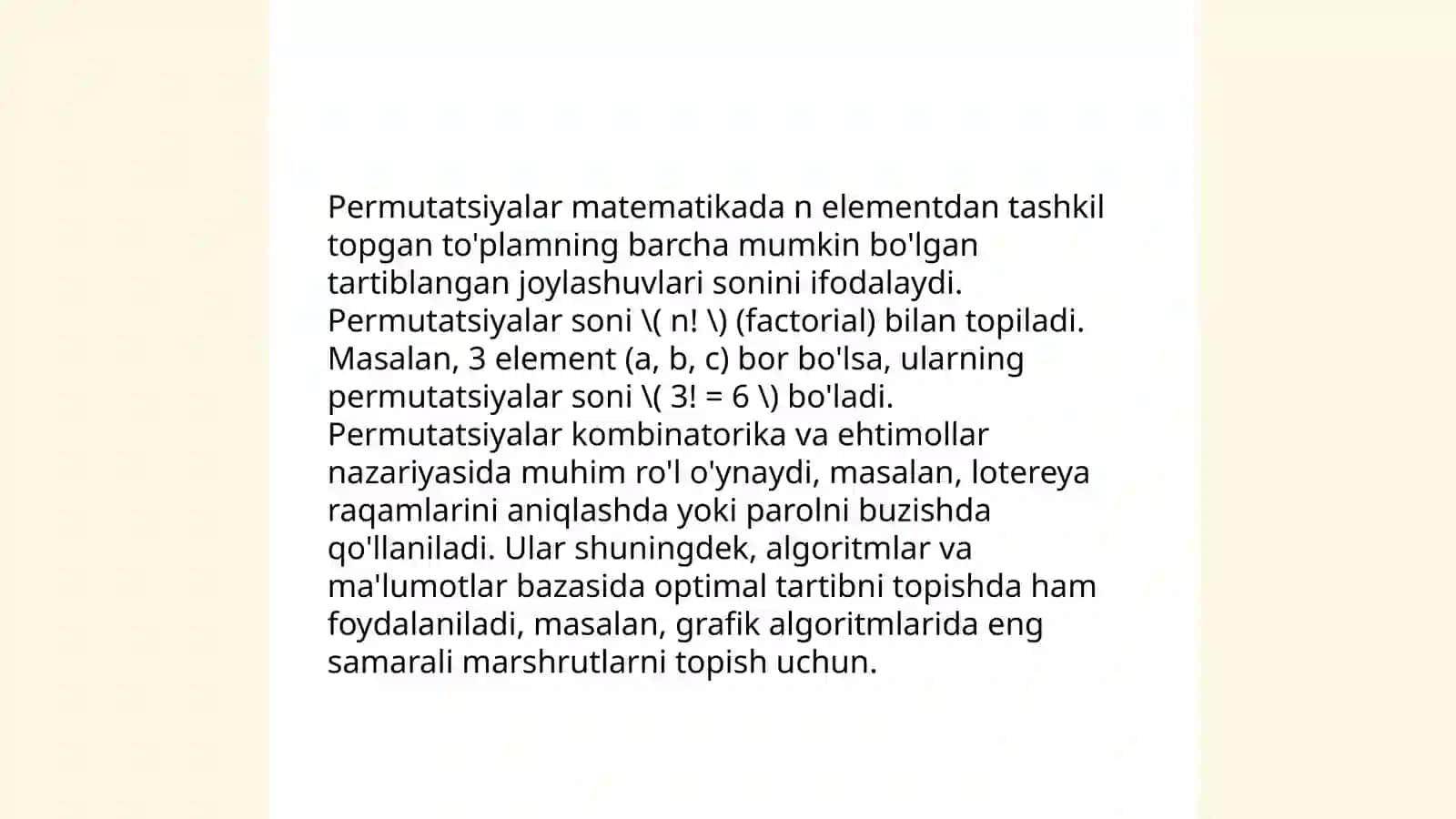 Qiziqarli Kombinatorika 4