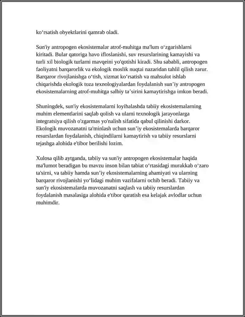 TABIY VA SUNIY ANTRAPAGEN EKOSESTAMALAR 4