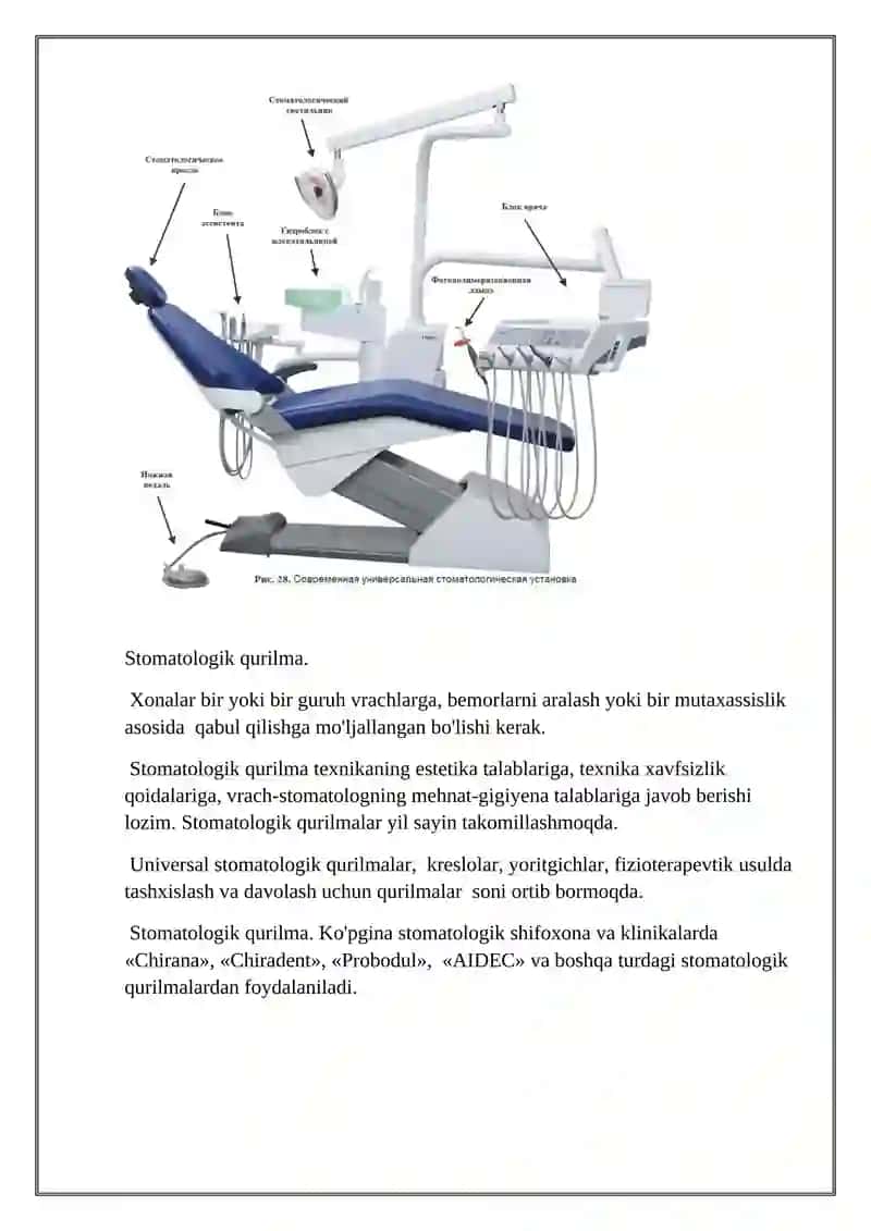 Terapevtik stomatologiya bo'limini tashkil etish 4
