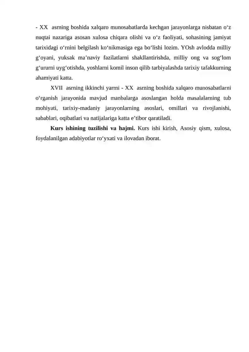 XVII ASRNING IKKINCHI YARMI - XX ASRNING BOSHIDA XALQARO MUNOSABATLAR 4