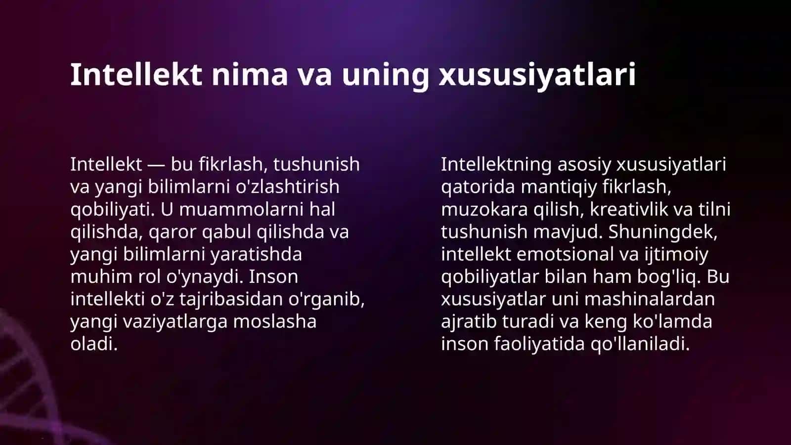 SUN'IY INTELLEKT NIMA 4