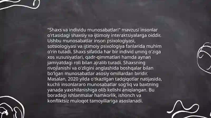Individ, shaxs, individuallik tushunchalari 4