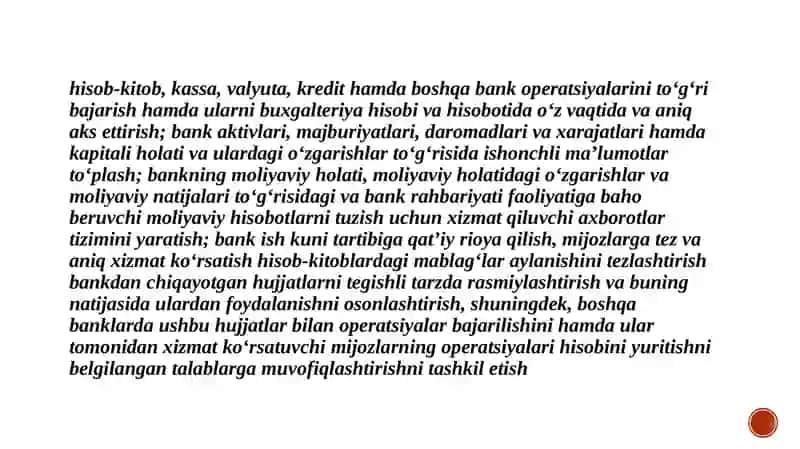 Bank mijoz dasturi u orqali operatsiyalar tashkil etilishi va hisobga olinishi 4