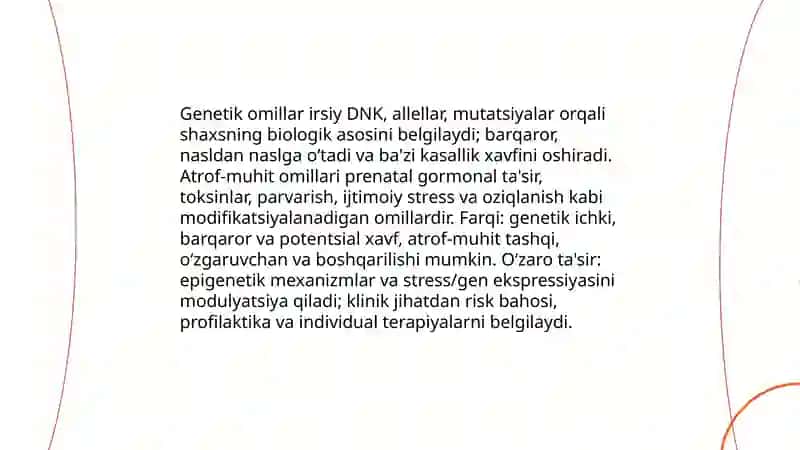 Irsiyat haqida tushuncha (Tibbiy psixologiyada) 4
